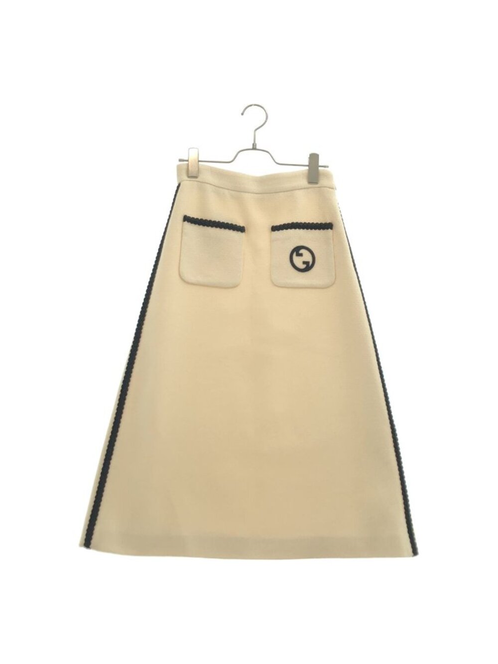 Gucci Interlocking G Tweed Skirt Beige